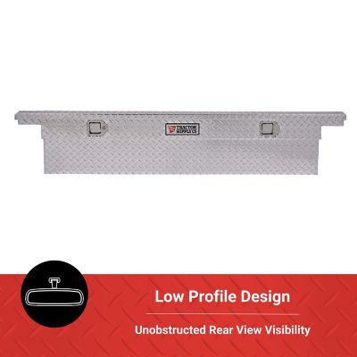 Image showing 6 th Tractor Supply 8 cu. ft. Aluminum Low-Profile Crossover Truck Tool Box for Full-Size Trucks, 70 in. x 20 in.