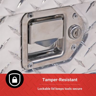 Image showing 8 th Tractor Supply 8 cu. ft. Aluminum Low-Profile Crossover Truck Tool Box for Full-Size Trucks, 70 in. x 20 in.