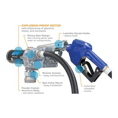 Image showing  12 GPM 115V Fuel Transfer Pump, Automatic Nozzle