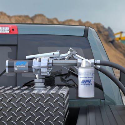 Image showing 7 th GPI 18 GPM 12V Fuel Transfer Pump, Manual Nozzle with Filter