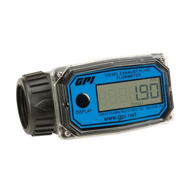 GPI Digital Flow Meter for DEF, 3-30 GPM, 1 in. or 3/4 in. NPT