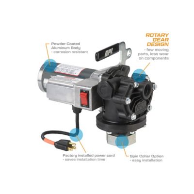 Image showing  1/4 HP 115VAC Electric PA-120H-2UR Chemical Transfer Pump, 12 GPM