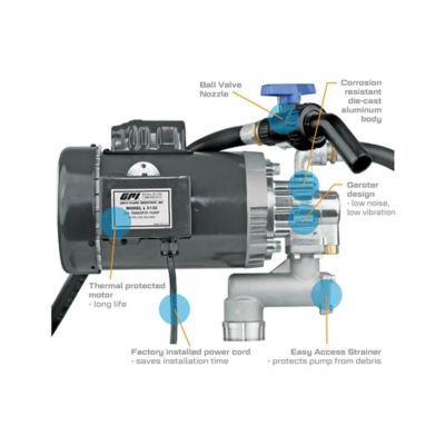 Image showing  8 GPM, 115V Electric Heavy Duty Oil Transfer Pump