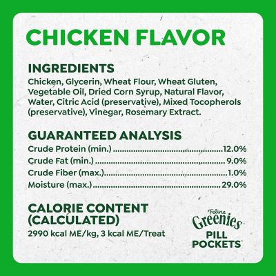 Image showing 9 th Greenies Pill Pockets Chicken Flavor Pill Hiding Treats for Cats, 1.6 oz., 45 ct.