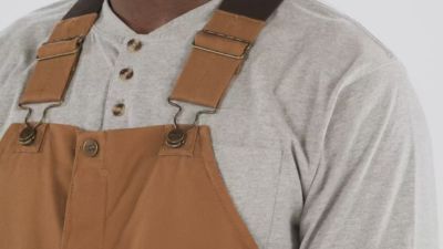 Image showing  Men's Quilt-Lined Duck Insulated Bib Overalls