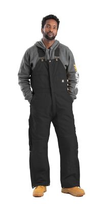 Image showing  Men's Quilt-Lined Duck Insulated Bib Overalls