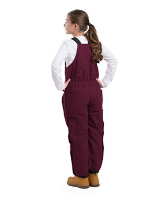 Image showing  Girls' Softstone Duck Quilt-Lined Insulated Bib Overalls