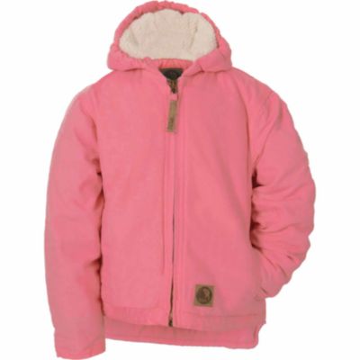 Berne Girl's Softstone Duck Sherpa-Lined Hooded Coat