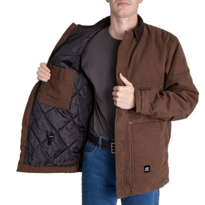 Image showing  Men's Washed Duck Quilt-Lined Insulated Chore Coat