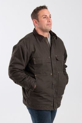 Image showing  Men's Washed Duck Quilt-Lined Insulated Chore Coat