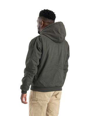 Image showing  Men's Super-Duty Washed Duck Quilt-Lined Hooded Jacket