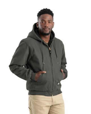 Image showing  Men's Super-Duty Washed Duck Quilt-Lined Hooded Jacket