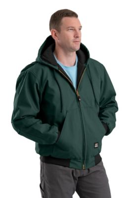 Berne Men's Duck Quilt-Lined Hooded Active Jacket