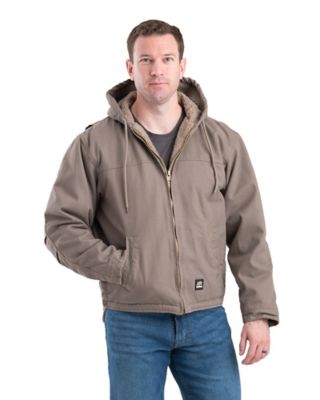 Berne Men's Washed Duck Sherpa-Lined Hooded Work Coat My son needed a new winter coat for working outdoors