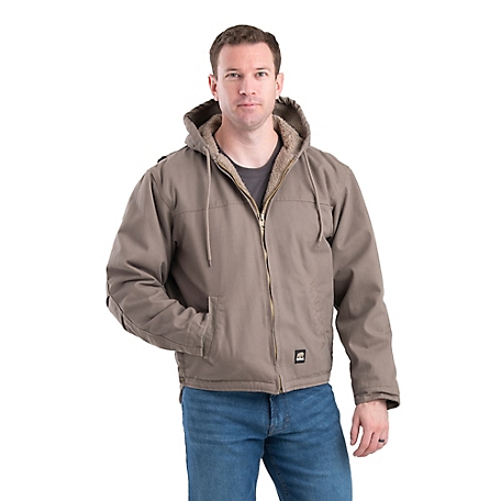 Berne Men's Washed Duck Sherpa-Lined Hooded Work Coat at Tractor Supply Co.