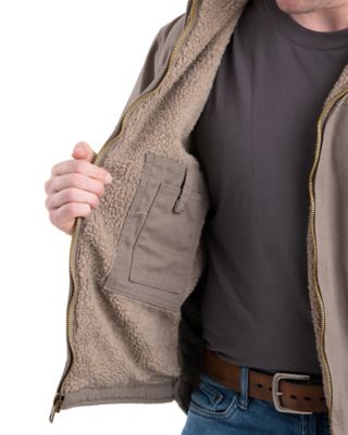 Image showing  Men's Washed Duck Sherpa-Lined Hooded Jacket