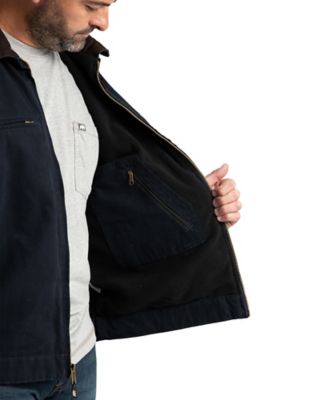 Image showing 5 th Berne Men's Fleece-Lined Washed Duck Gasoline Jacket