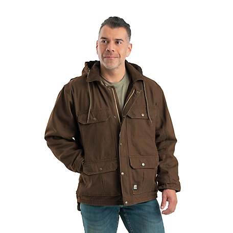 Berne Super-Duty Washed Duck Fleece-Lined Contractor Coat at Tractor ...