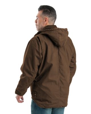 Image showing  Men's Super-Duty Washed Duck Fleece-Lined Contractor Coat