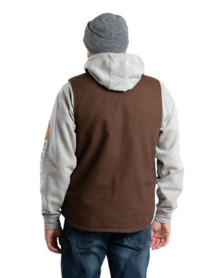 Image showing  Men's Heartland Sherpa-Lined Washed Duck V-Neck Vest
