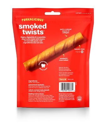 Image showing  Smoked Pig Skin Twists Dog Chew Treats, 520 g, 20 ct.
