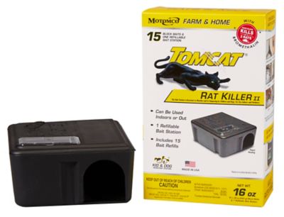 Tomcat 16 oz. Rat Killer Refillable Station, 15-Pack