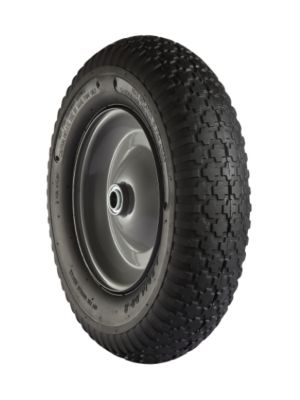 Image showing 16 in. x 4-8 in. PR 3013-1 Diamond Tread Pneumatic Wheels, 3/4 in. Bore Size