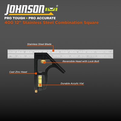 Image showing  12 in. Stainless-Steel Combination Square