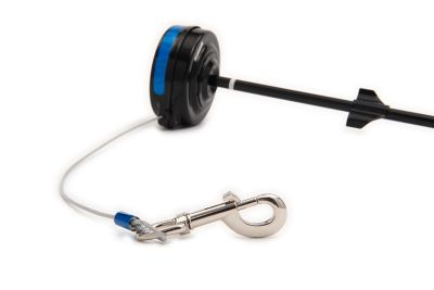 Image showing  In-Ground Medium Retractable Braided Dog Tie Out Cable, 20 ft., Up to 80 lb. Capacity