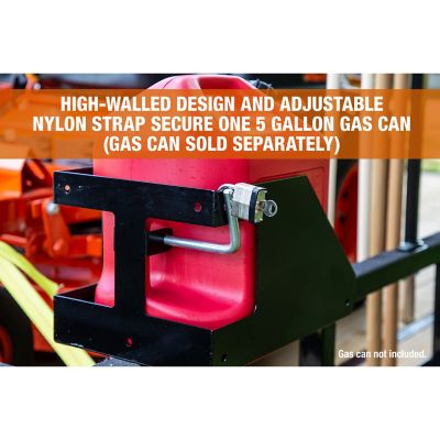 Image showing  5 gal. Capacity Locking Steel Gas Container Rack for Open/Enclosed Landscape Trailers