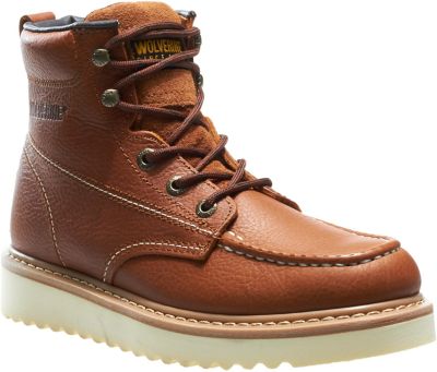 men's moc toe leather boots