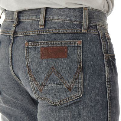 Image showing  Men's Slim Fit Mid-Rise Retro Straight Leg Jeans