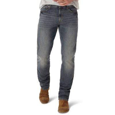 Wrangler Men's Slim Fit Mid-Rise Retro Straight Leg Jeans