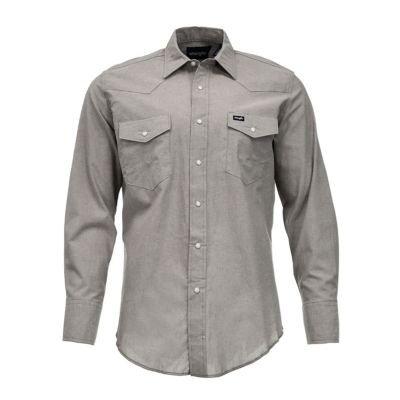 Wrangler Men's Cowboy Cut Western Chambray Work Shirt