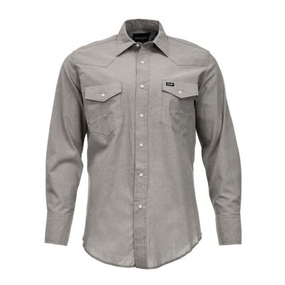 Wrangler Cowboy Cut Western Chambray Work Shirt