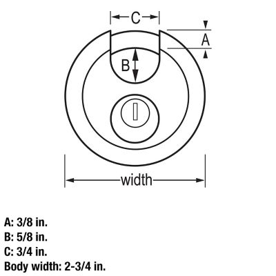 Image showing  3/8 in. Shrouded Discus Padlocks, 2-Pack