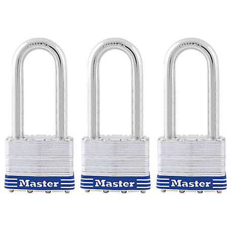 Master Lock 3009D Laminated Steel Keyed Alike Warded Padlock 1-1//2 in.