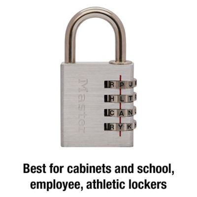 1 Pack Details about  / Master Lock 653D Locker Lock Set Your Own Combination Padlock Assorted