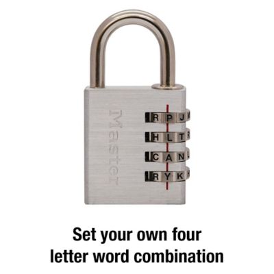 Master Lock Personalized Letter Combination Padlock 1535DWD Pack of 4 