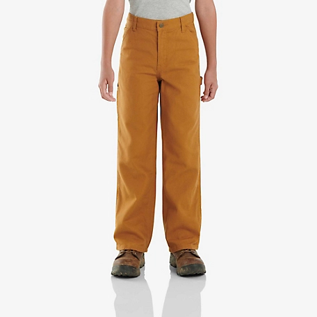 Carhartt Mid-Rise Lined Canvas Dungaree Pants with Adjustable Waist