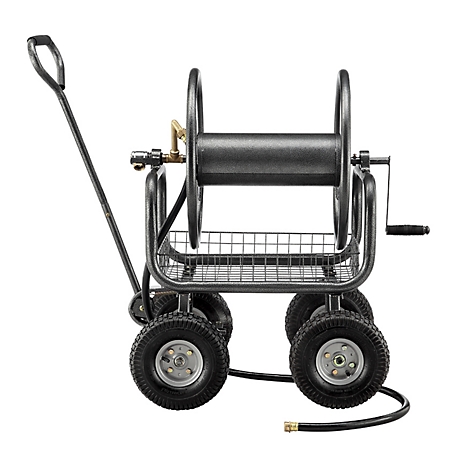 PRO FLOW Cart Hose Reel - 160' - Plastic/Aluminum - Grey 8367400NA