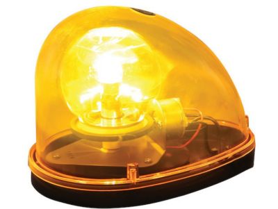Image showing  Amber Incandescent Beacon Strobe Light with Amber Lens, 6 in.