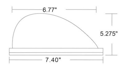 Image showing  Amber Incandescent Beacon Strobe Light with Amber Lens, 6 in.