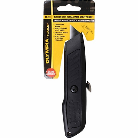 Olympia Tools 2.38 in. Cushion Grip Retractable Utility Knife, 33-003-101