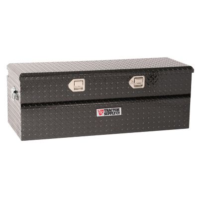 Tractor Supply 46.5 in. x 19 in. x 16 in. Single-Lid Aluminum Chest Truck Tool Box, Black