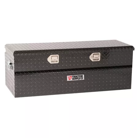 Tractor Supply Black Aluminum Single Lid Trunk Truck Tool Box 46.5 in x 19 in x 16 in. Truck Tool Box Chests