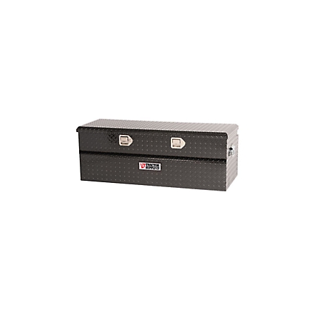 Tractor Supply 46.5 in. x 19 in. x 16 in. Single-Lid Aluminum Chest Truck Tool Box, Black