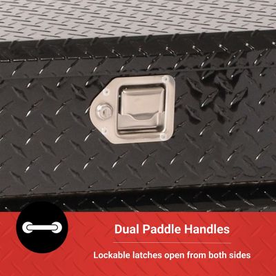 Image showing 5 th Tractor Supply 46.5 x 19in. Aluminum Truck Tool Box Chest, Black