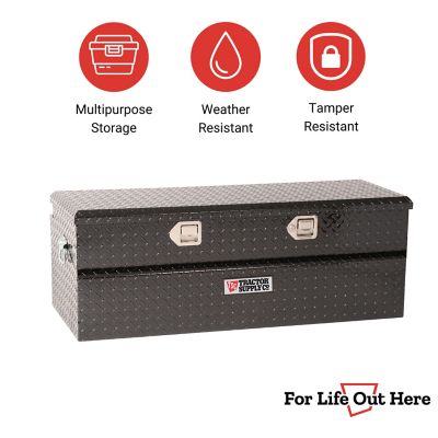 Image showing 7 th Tractor Supply 46.5 x 19in. Aluminum Truck Tool Box Chest, Black
