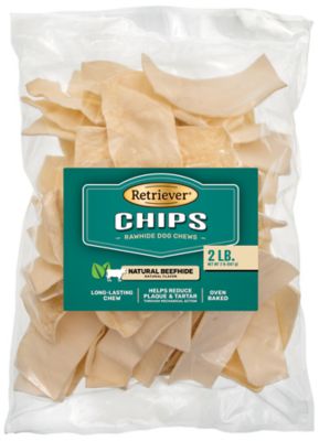 Retriever Natural Rawhide Chips Dog Chew Treats, 2 lb.